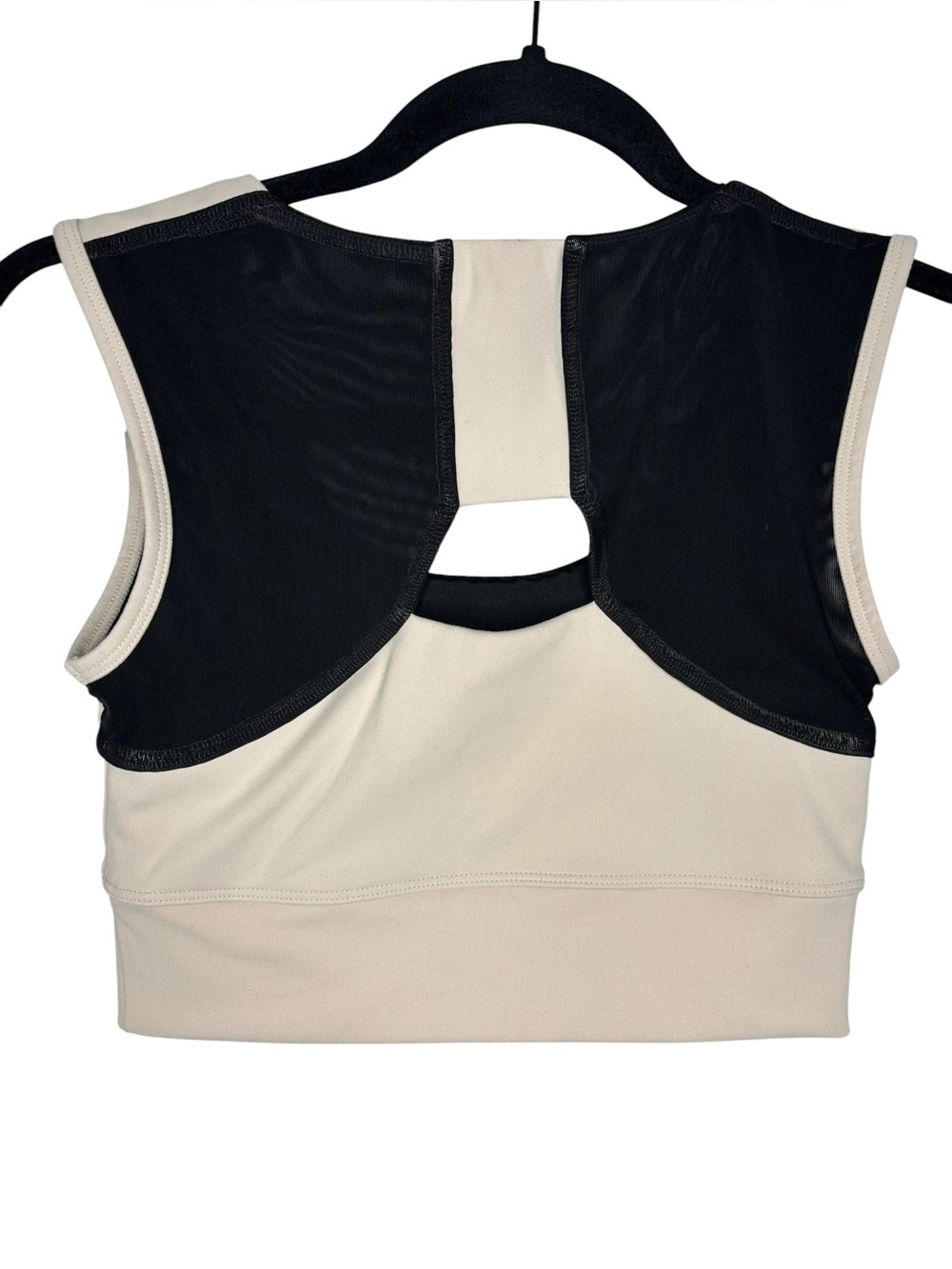 Forme Power Bra Sports Bra in Ecru Black Mesh Back Size Medium Posture Support - Picture 5 of 10